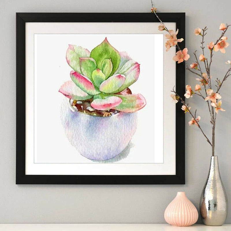 5D Diamond Painting Succulent Plant DIY Full Drill Cross Stitch Decor (376)