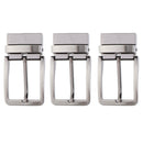 3x Mens Reversible Metal Alloy Belt Buckle Replacement Pin Buckles Rectangle