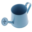 Pastoral Style Colorful Metal Tin Flower Pot Mini Bonsai Watering Can Blue