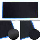 Black Anti-Slip Laptop Computer Gaming Mouse Pad Keyboard Mat with Blue-dege