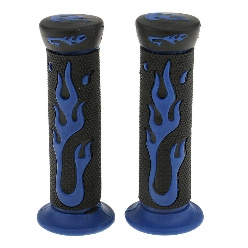2 Pairs Blue+Green 7/8'' 22mm Motorcycle Handlebar Comfortable Grip Durable