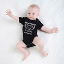 Summer Print Baby Boys Girls Romper Short Sleeve Sunsuit (Black 9-12M) A