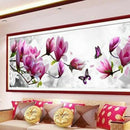 DIY 5D Diamond Embroidery Butterflies play Magnolia Round Diamond Painting  Z5B2