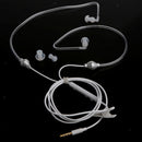 3.5mm In Ear Stereo Anti-radiation Hollow Air Tube Binaural Earphone and Mic