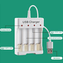 4 Slots Smart USB Battery Charger Nickel Hydrogen AA AAA Battery Station