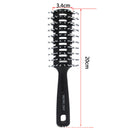 1XFashion Men Hair Brush Ceramic Iron Round Comb Barber Dressing Salon Styling3C
