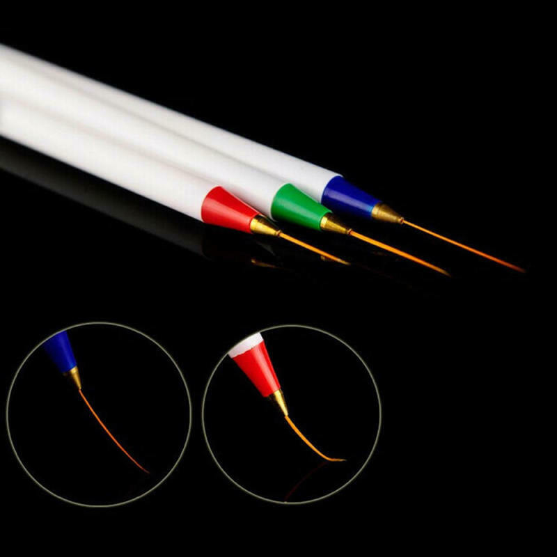 6PCS Acrylic Nail Pen Set Painted Supplies Brush Draw Flower Manicure Too PIY