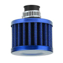 12mm Car Motor Cold Air Intake Filter Turbo Vent Crankcase Breather(Blue)