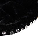 Ladies Faux Rhinestone Decoration Elastic Velvet Hair Tie Scrunchy Holder B U7I2