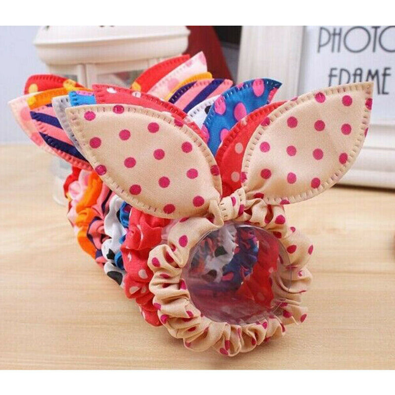 10X Elastic Women Girl Bow Knot Ponytail Hair Band Hair Rope Scrunchie Holder-