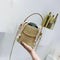 Women Straw Handbag Tote Summer Holiday Woven Bucket Bag Leisure Chain Shou H9W7