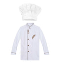 Hotel Chef Uniform Long Sleeves Jacket Restaurant Kitchen Uniform +Chef Hat