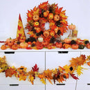 177cm Artificial Maple Leaf Berries Sunflower Pumpkin Garland Hanging Vine DH9B1