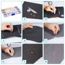 480 Sets 3 Sizes Leather Rivets Double Cap Rivet with 3 Pieces Setting Tool W3S6