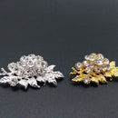 Fashion Luxury Rhinestone Brooch Flower And Leaf Brooch Crystal Jewelry Fas