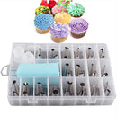 Lots 24pcs Icing Piping Nozzle Bakery Set Kit Cupcake Cake Sugarcraft Decorating