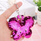 Butterfly Keychain Glitter Sequins Key Ring Women Car Bag Pendant (Purple) A#S