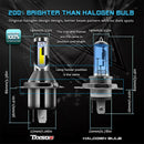 TXVSO8 Diode Lamp H4 LED Headlights for Car MINI Universal 6000K Auto COBSEAU