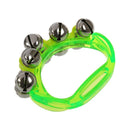 Lot of 2 tambourine Bell Jingle Bell green Percussion Music for child B3X6