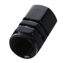 4pcs Hexagon Tyre Tire Valve Stems Caps Cover Black for Vehicle Car