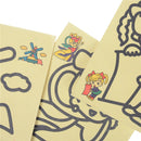 5pcs Kids DIY Color Sand Painting Art Creative Drawing Toys Sand Paper Crafts M&