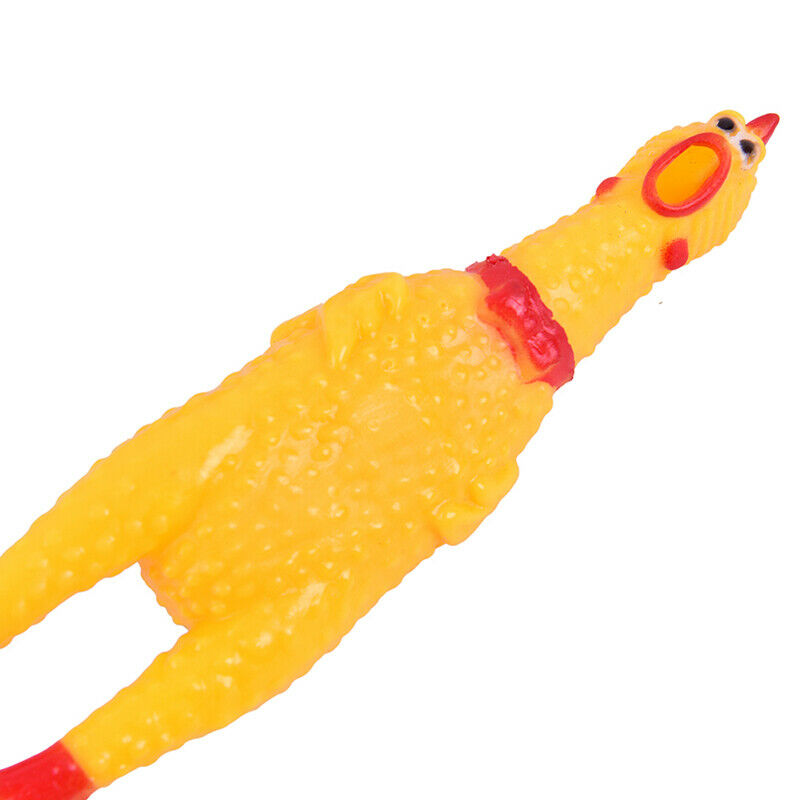 Dog Gadgets Novelty Yellow Rubber Chicken Pet Toys Novelty Screaming Chick N Bj