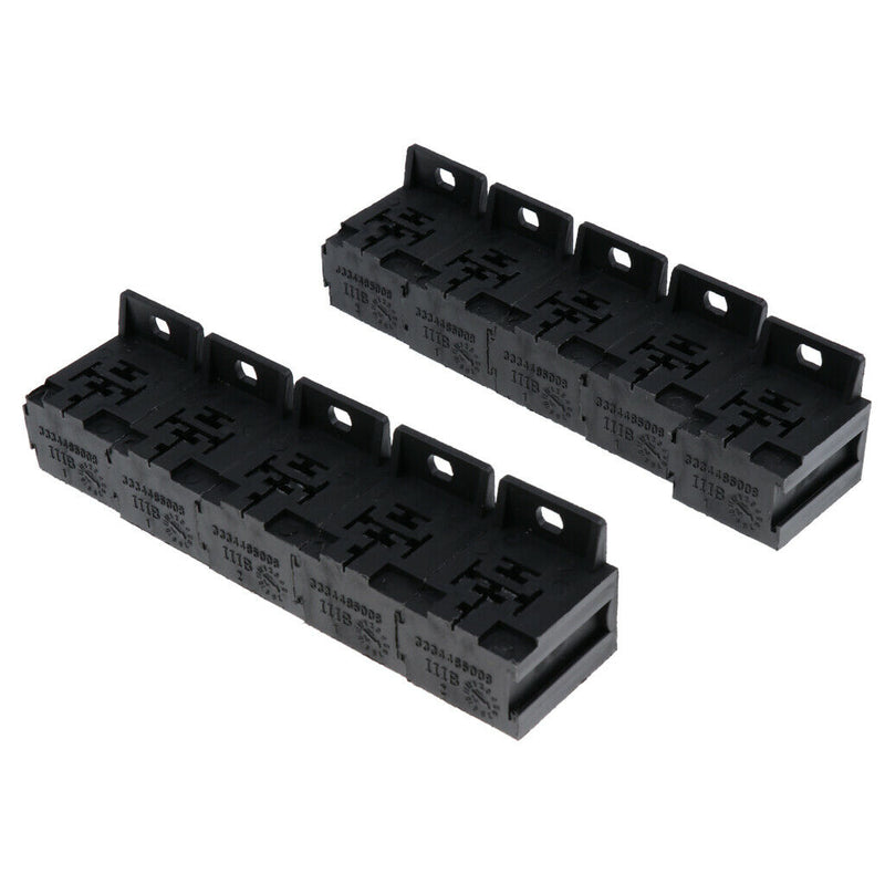 40A 6.3mm Car Auto 5 Pin Relay Socket Relay Holder with 50Pcs Copper Terminal