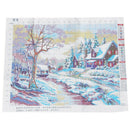 Winter snow cross needle Landscape painting Cross needle
