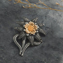 Fashion Women Men Edelweiss Flower Brooch Pin Badge Costume Accessories Gift