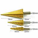 Step Drill Bit Set Kit HSS Cone Drill Bit With Coating