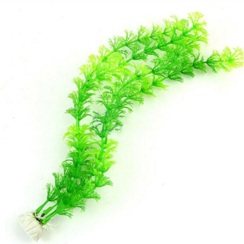 12" Long Water Grass Artificial Plant Plastic Ornament Fish Tank Aquarium Dec OZ