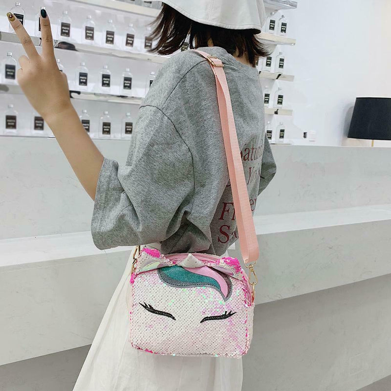 Sequins Animal Shaped Shoulder Handbags Women Crossbody Bags (Light Pink)