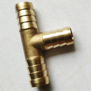 2Pcs Brass T-Shape 3 Way Hose Mounting Adapter Coupling Connector 12Mm Dmr T4B2