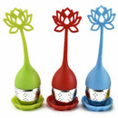 1pcs Silicone Lotus Shaped Stainless Steel Tea Infuser Teaspoon Loose Leaf