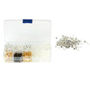 50 Pieces White K Ear Stud Rhinestone Ear Post +