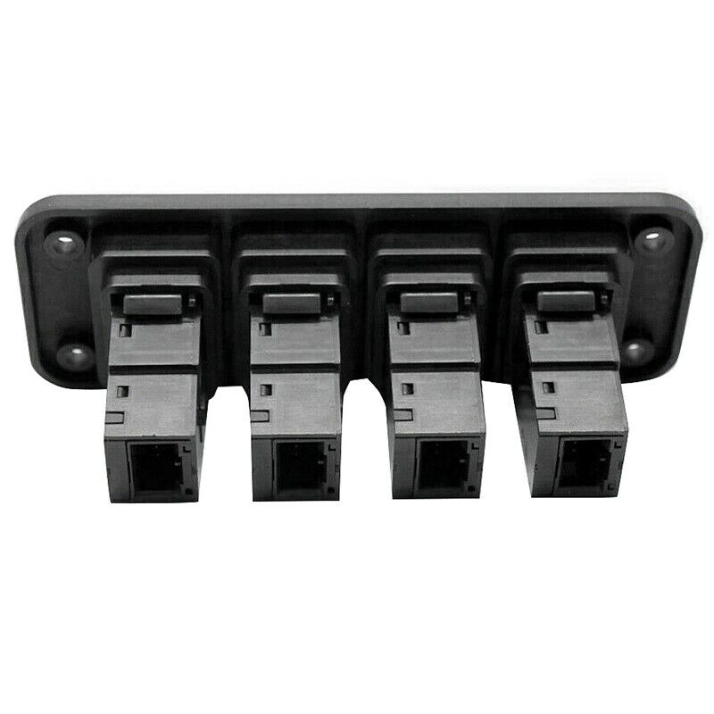 4 Gang 12V Car RV Marine Boat Rocker Toggle Switch Panel Blue LED Waterproo J4Q2