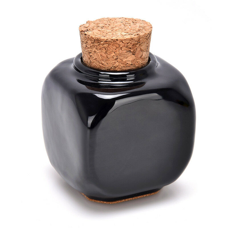 1pc Ceramic Glass Dappen Dish Bottle Liquid   Bowl Cup With Wood Lid SP