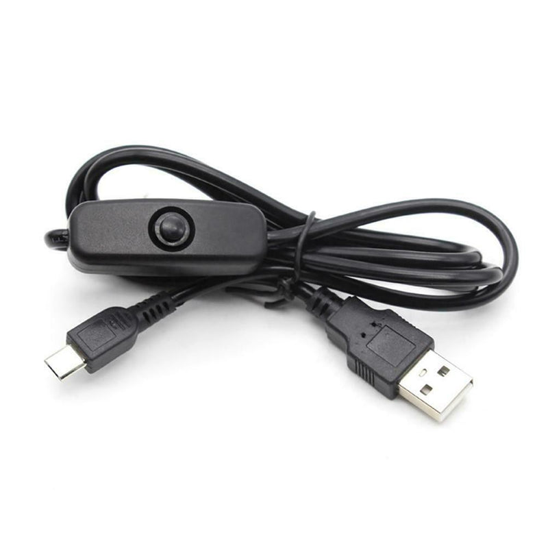 USB to Micro USB Charger Power Cable with On/Off Switch for Raspberry Pi