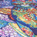 Diy 5D Special Shaped Diamond Painting Colorful Cat Diamond Embroidery Rhin D6U9