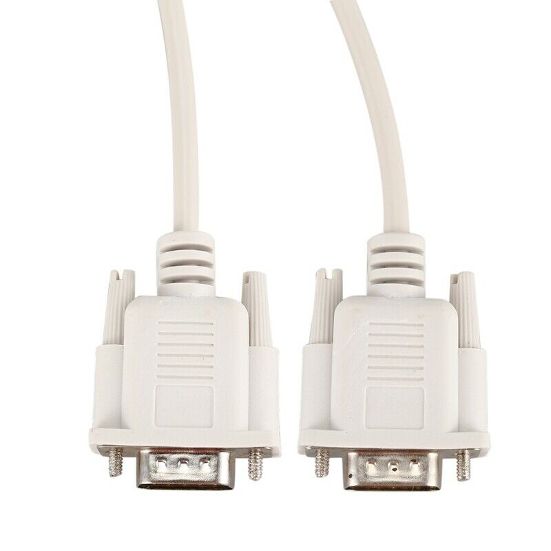 1.4M RS232 DB9 9 Pin Male to VGA Video 15 Pin Male Adapter Cable Light Gray