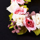 Heart Shaped Artificial Flower Wreath Door Decoration Hanging Wreaths with