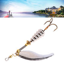 8.7cm Hard Metal Fishing Lure Spinner Bait Spoon Tackle Bass Crankbait Hooks 10g