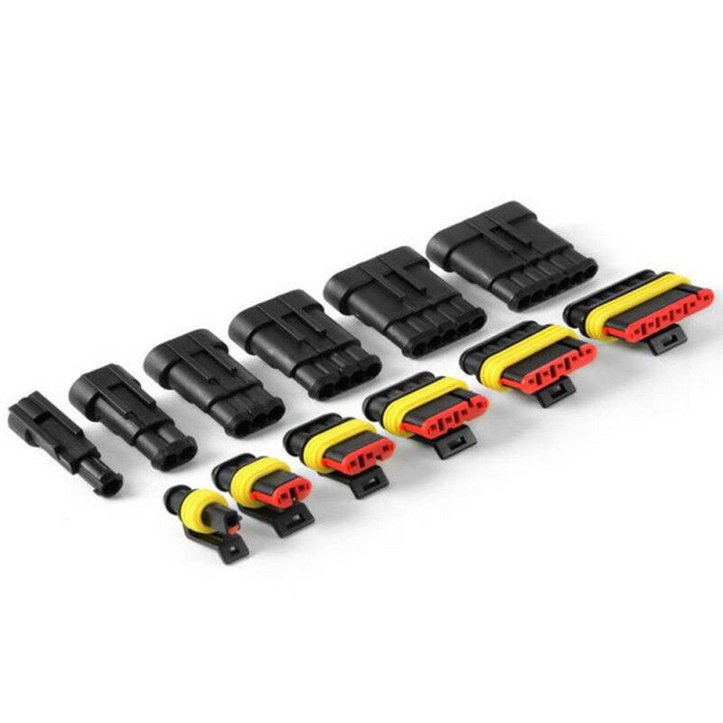 1 Set Waterproof Car Auto Electrical Wire Connector Plug Kit 1-6 Pin Way