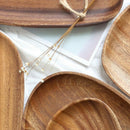 Wooden Two Tier Fruit Plate Multi-Layer Snack Candy Cake Plate Creative Rou
