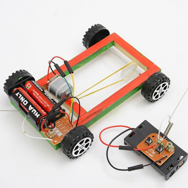 Details About Kid Handicraft Diy Electric Remote Control Car Assembled Mode R6I7