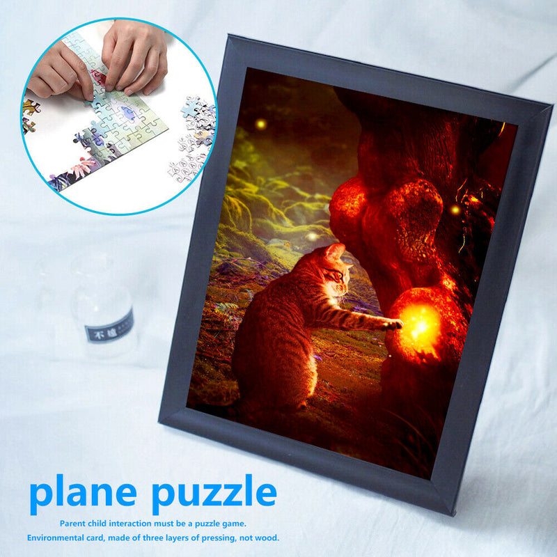 DIY Paper Puzzle Toys Early Education Magic Cat Jigsaw Home Painting Decor