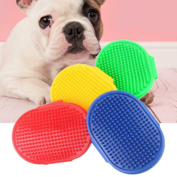Dog Cat Bath Brush Rubber Glove Hair Fur Grooming Massage Pets Supplies #SFD