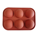 Silicone Cake Molds, 6-Cavities Silicone Chocolates Mold, Semi Sphere Soap Mold,