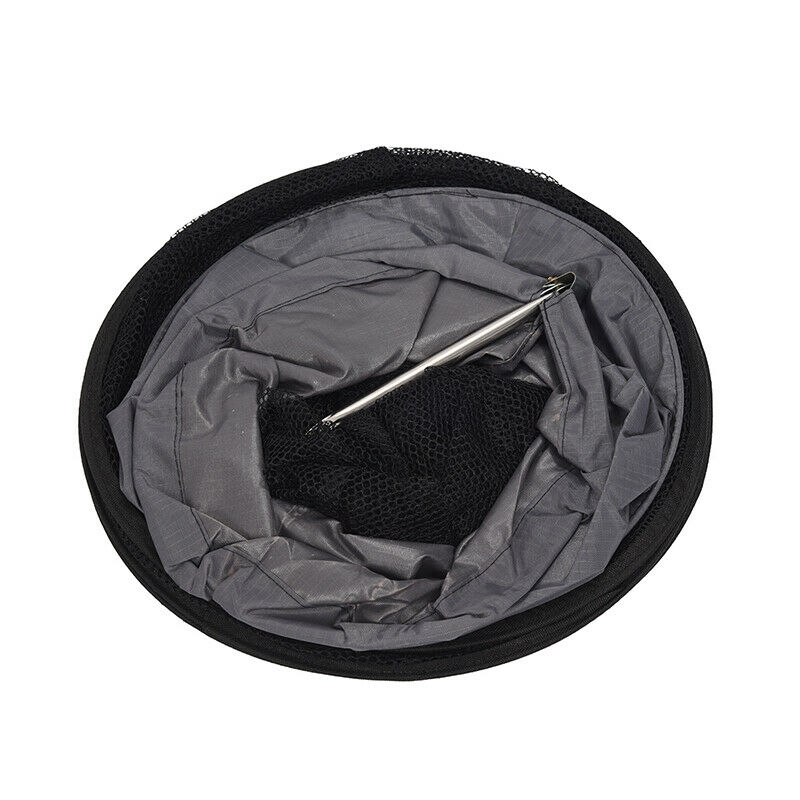 1.5M Fish Net Cage Fishing Tackle Care Creel 5 Layers Collapsible Black D6D6