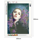 5D DIY Diamond Painting Thinking Girl Cross Stitch Embroidery Rhinestones
